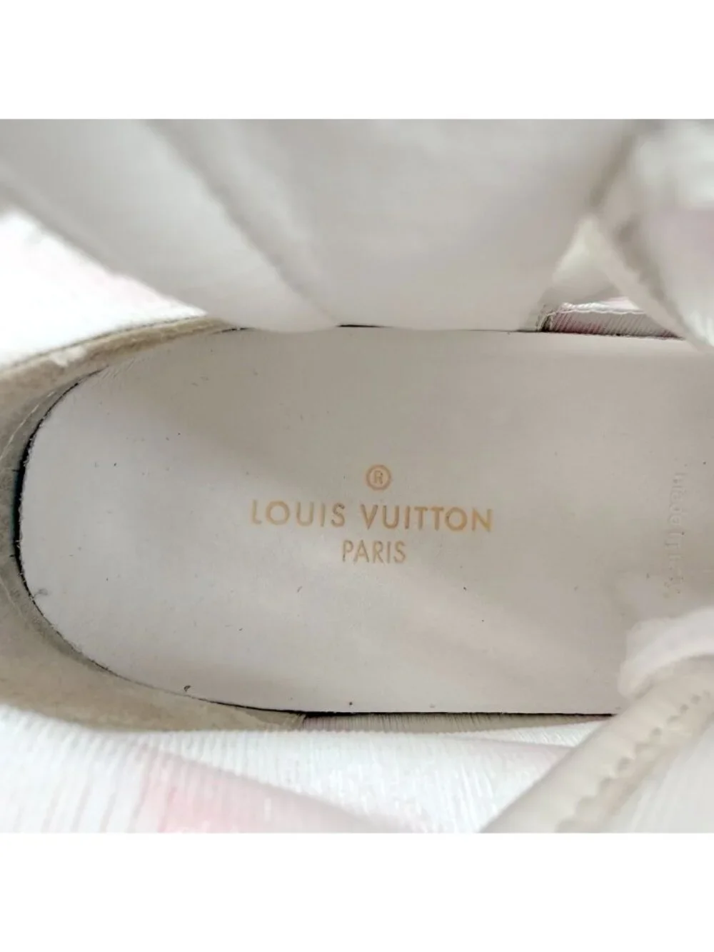 Louis Vuitton Stellar High Top White Pink Mesh Sneaker Boots Size 37 US 7 Women